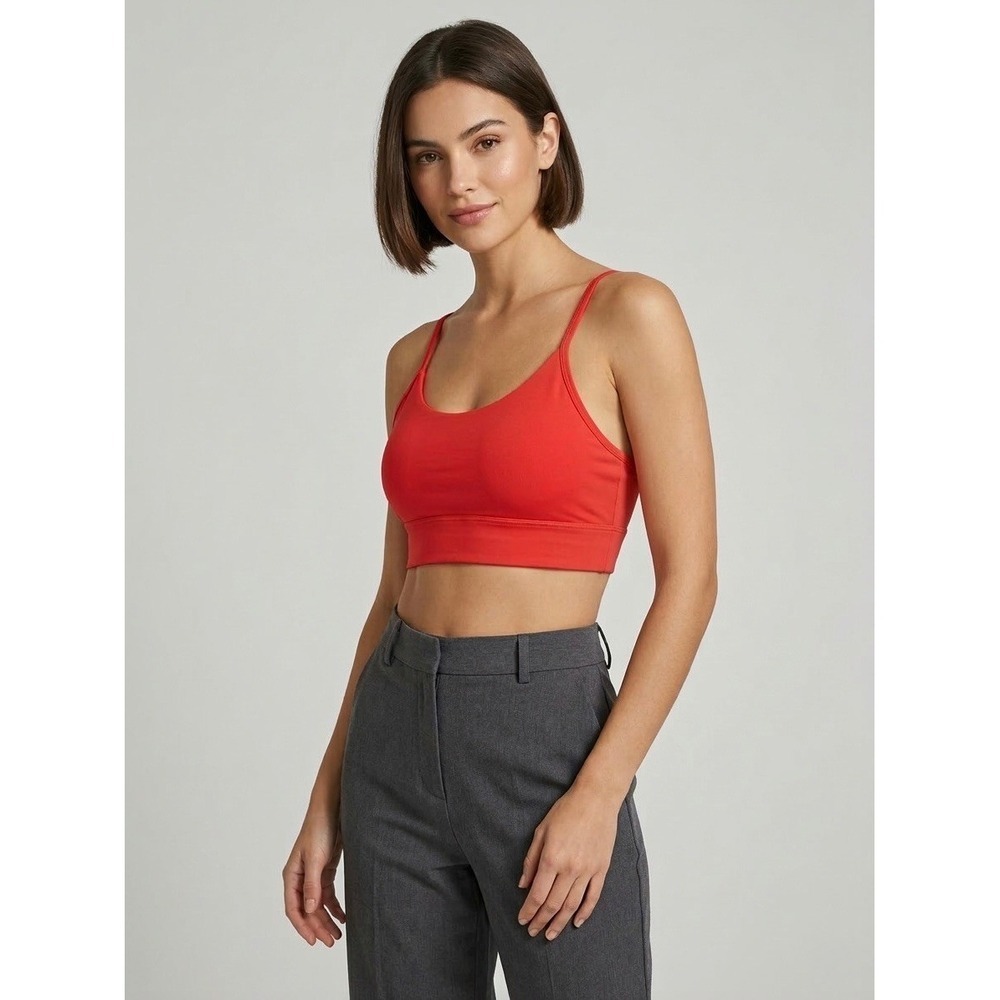 NWT Forever 21 Red Medium Impact Cage Back Sports Bra Size Large